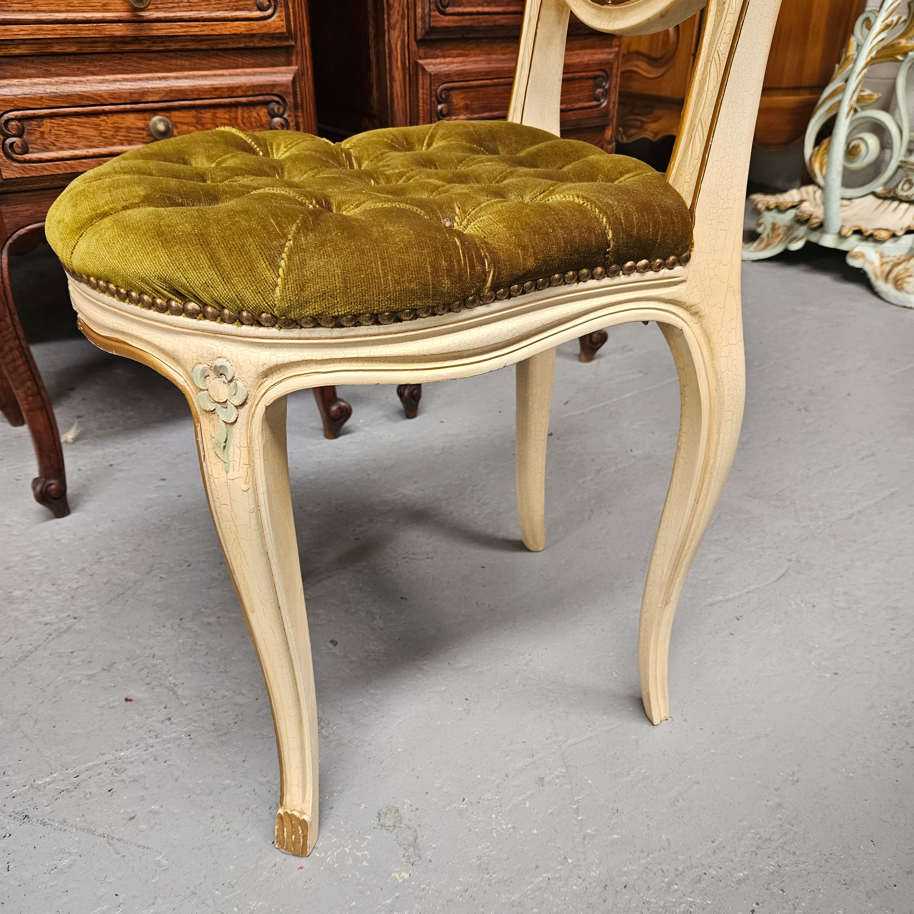 Vintage Upholstered French Style Single Chair Moonee Ponds Antiques