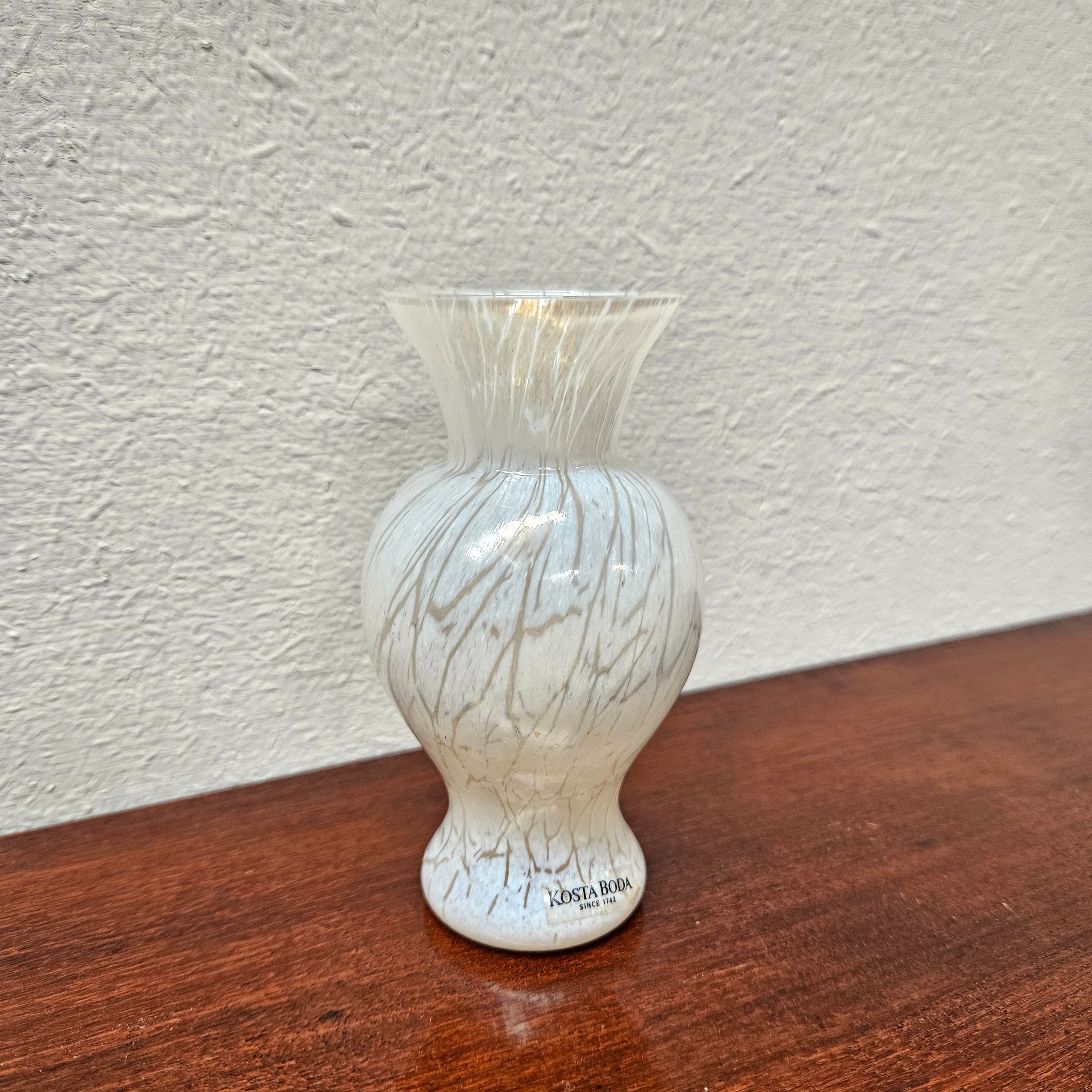 Kosta Boda Vase with crackle glaze | Antique & Vintage | Moonee Ponds Antiques | Australia Wide Delivery