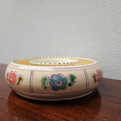 Pretty Decorated Devon Honiton Round Trough Vase | Antique & Vintage | Moonee Ponds Antiques | Australia Wide Delivery