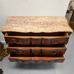 Grand Louis XV Style Marble Top Three Drawer Commode | Antique & Vintage | Moonee Ponds Antiques | Australia Wide Delivery