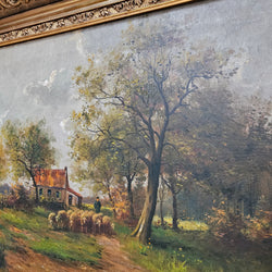 Amazing Oil on Canvas Country Scene Painting | Antique & Vintage | Moonee Ponds Antiques | Australia Wide Delivery
