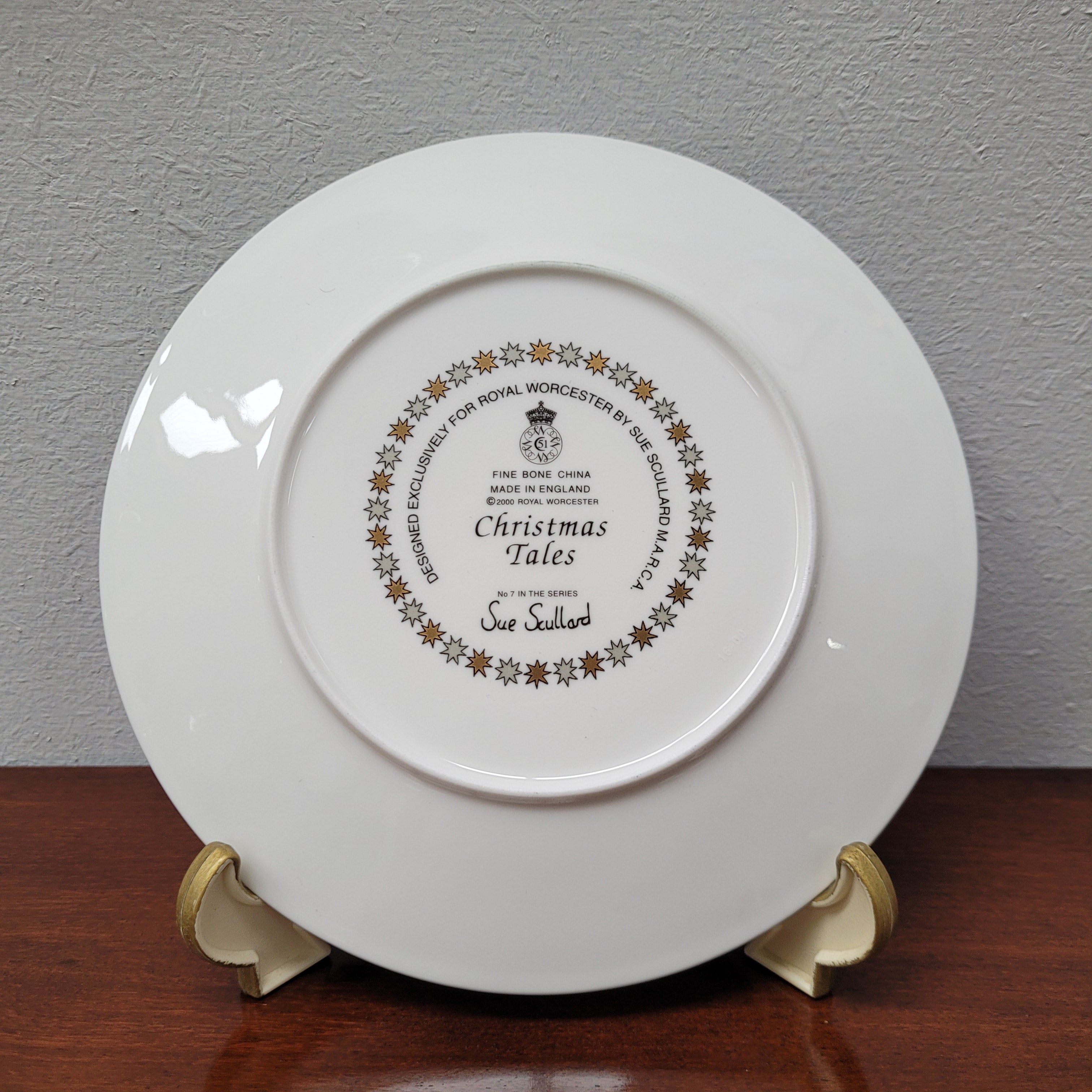 Royal Worcester Christmas Plate "Skating Snowman" | Antique & Vintage | Moonee Ponds Antiques | Australia Wide Delivery