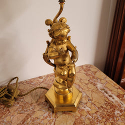 Gorgeous French Antique Gilt Bronze Cupid Lamp | Antique & Vintage | Moonee Ponds Antiques | Australia Wide Delivery