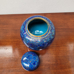 Lovely Blue Toned Cloisonné Covered Ginger Jar | Antique & Vintage | Moonee Ponds Antiques | Australia Wide Delivery