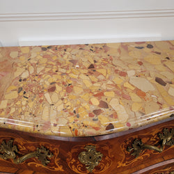 Superb 19th Century Louis XV Kingwood & Rosewood Marquetry Inlaid Marble Top Commode | Antique & Vintage | Moonee Ponds Antiques | Australia Wide Delivery