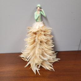 Vintage Half Doll Feather Duster