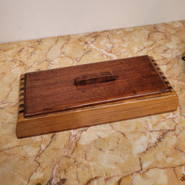 Inlaid Blackwood & Mahogany Card & Counter Holder