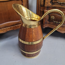 Stunning French Oak & Brass Jug / Umbrella Stand | Antique & Vintage | Moonee Ponds Antiques | Australia Wide Delivery