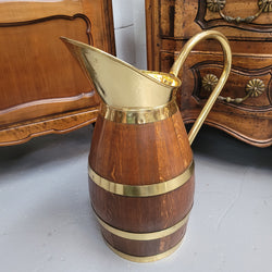 Stunning French Oak & Brass Jug / Umbrella Stand | Antique & Vintage | Moonee Ponds Antiques | Australia Wide Delivery