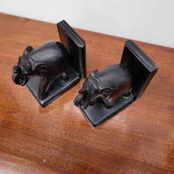 Pair of Vintage Carved Stone Elephant Bookends | Antique & Vintage | Moonee Ponds Antiques | Australia Wide Delivery