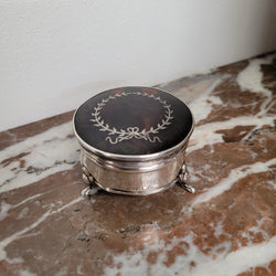 Charming Edwardian Silver & Tortoise Shell Trinket Box Circa 1910 | Antique & Vintage | Moonee Ponds Antiques | Australia Wide Delivery