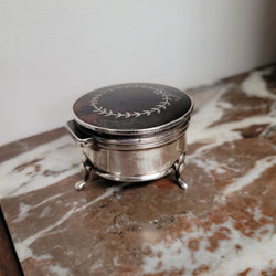 Charming Edwardian Silver & Tortoise Shell Trinket Box Circa 1910 | Antique & Vintage | Moonee Ponds Antiques | Australia Wide Delivery