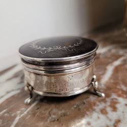 Charming Edwardian Silver & Tortoise Shell Trinket Box Circa 1910 | Antique & Vintage | Moonee Ponds Antiques | Australia Wide Delivery