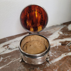 Charming Edwardian Silver & Tortoise Shell Trinket Box Circa 1910 | Antique & Vintage | Moonee Ponds Antiques | Australia Wide Delivery