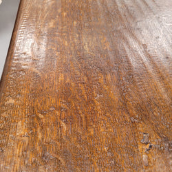 French Oak Spanish Style Farmhouse Dining Table With Decorative Iron Work Underneath | Antique & Vintage | Moonee Ponds Antiques | Australia Wide Delivery