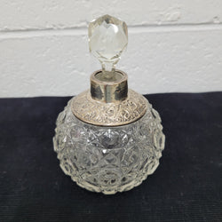 Superb Edwardian Birmingham Silver & Cut Crystal Glass Perfume Bottle | Antique & Vintage | Moonee Ponds Antiques | Australia Wide Delivery