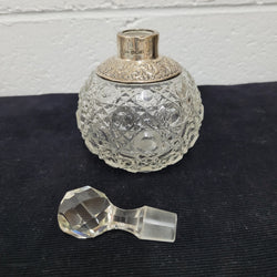 Superb Edwardian Birmingham Silver & Cut Crystal Glass Perfume Bottle | Antique & Vintage | Moonee Ponds Antiques | Australia Wide Delivery