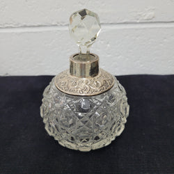 Superb Edwardian Birmingham Silver & Cut Crystal Glass Perfume Bottle | Antique & Vintage | Moonee Ponds Antiques | Australia Wide Delivery