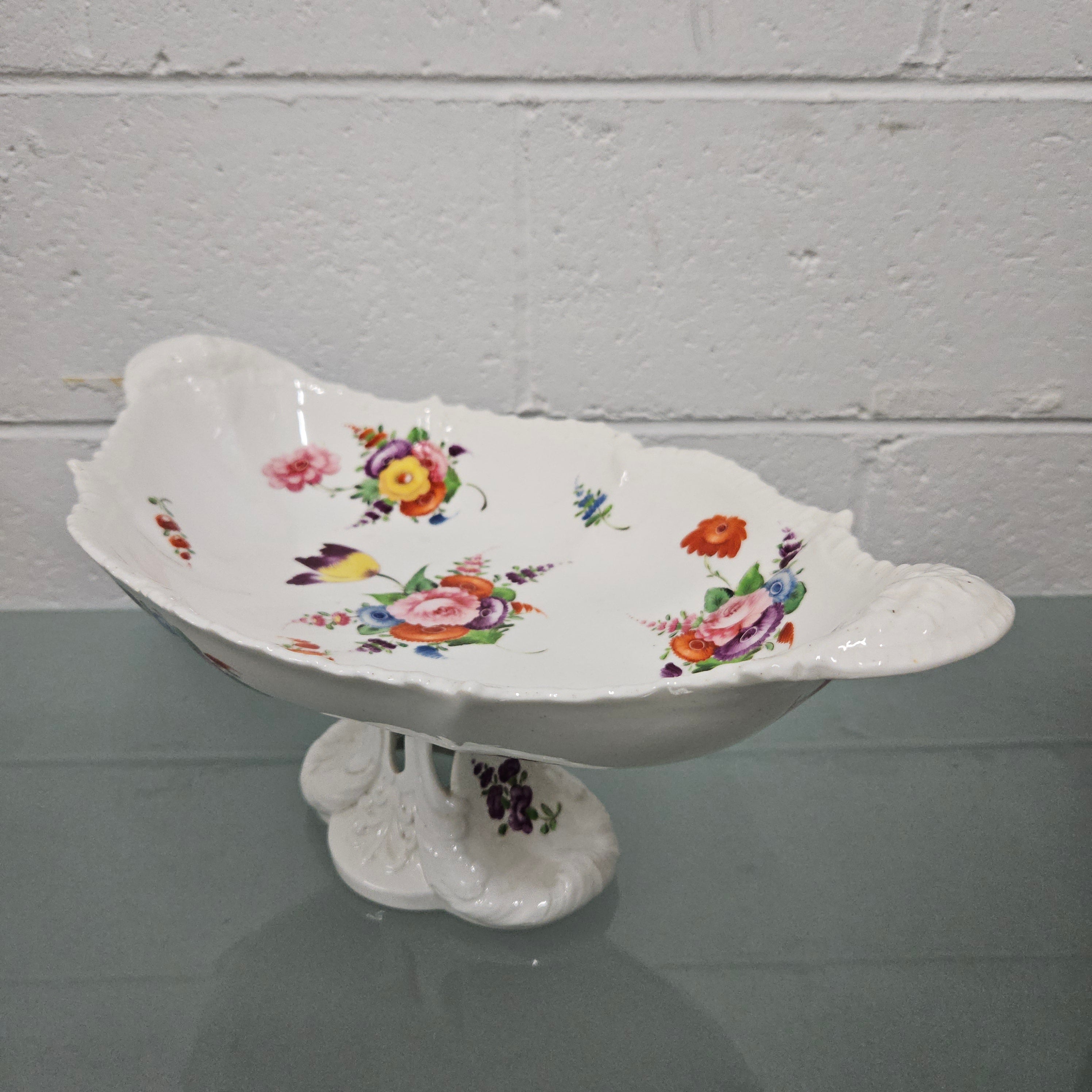 Rare Antique Hand Painted Coalport Comport Circa 1830's | Antique & Vintage | Moonee Ponds Antiques | Australia Wide Delivery
