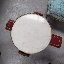 Louis XVI Style French Mahogany Marble Top Bouillotte Table | Antique & Vintage | Moonee Ponds Antiques | Australia Wide Delivery