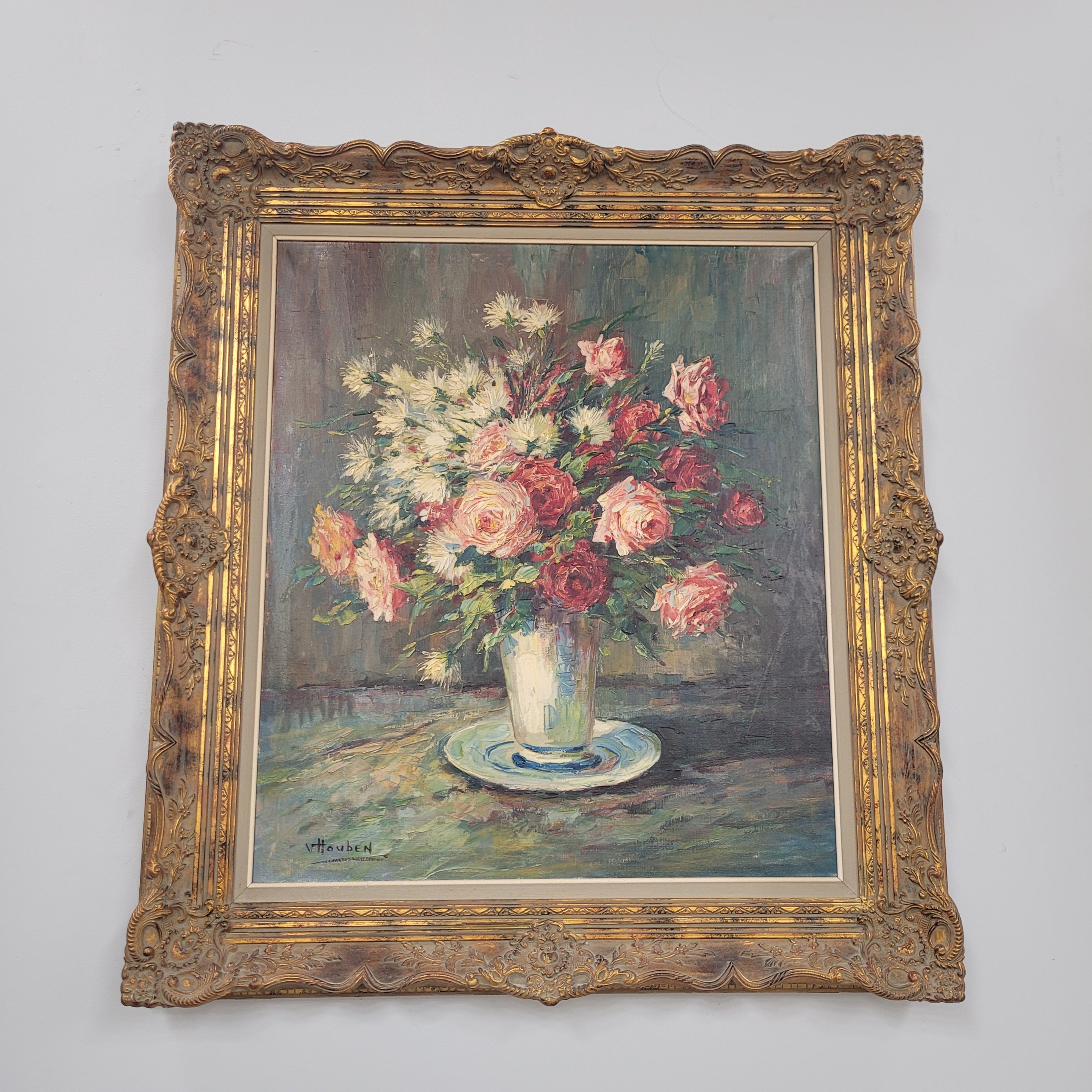 Stunning Oil on Canvas Floral in Decorative Frame | Antique & Vintage | Moonee Ponds Antiques | Australia Wide Delivery