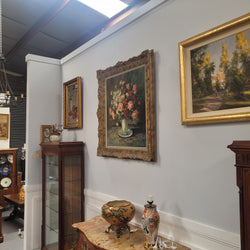 Stunning Oil on Canvas Floral in Decorative Frame | Antique & Vintage | Moonee Ponds Antiques | Australia Wide Delivery