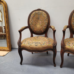 French Pair of Upholstered Armchairs | Antique & Vintage | Moonee Ponds Antiques | Australia Wide Delivery