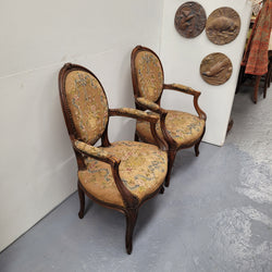 French Pair of Upholstered Armchairs | Antique & Vintage | Moonee Ponds Antiques | Australia Wide Delivery