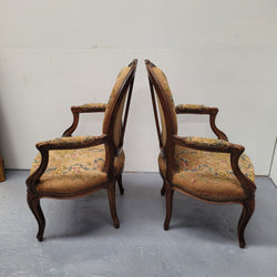 French Pair of Upholstered Armchairs | Antique & Vintage | Moonee Ponds Antiques | Australia Wide Delivery