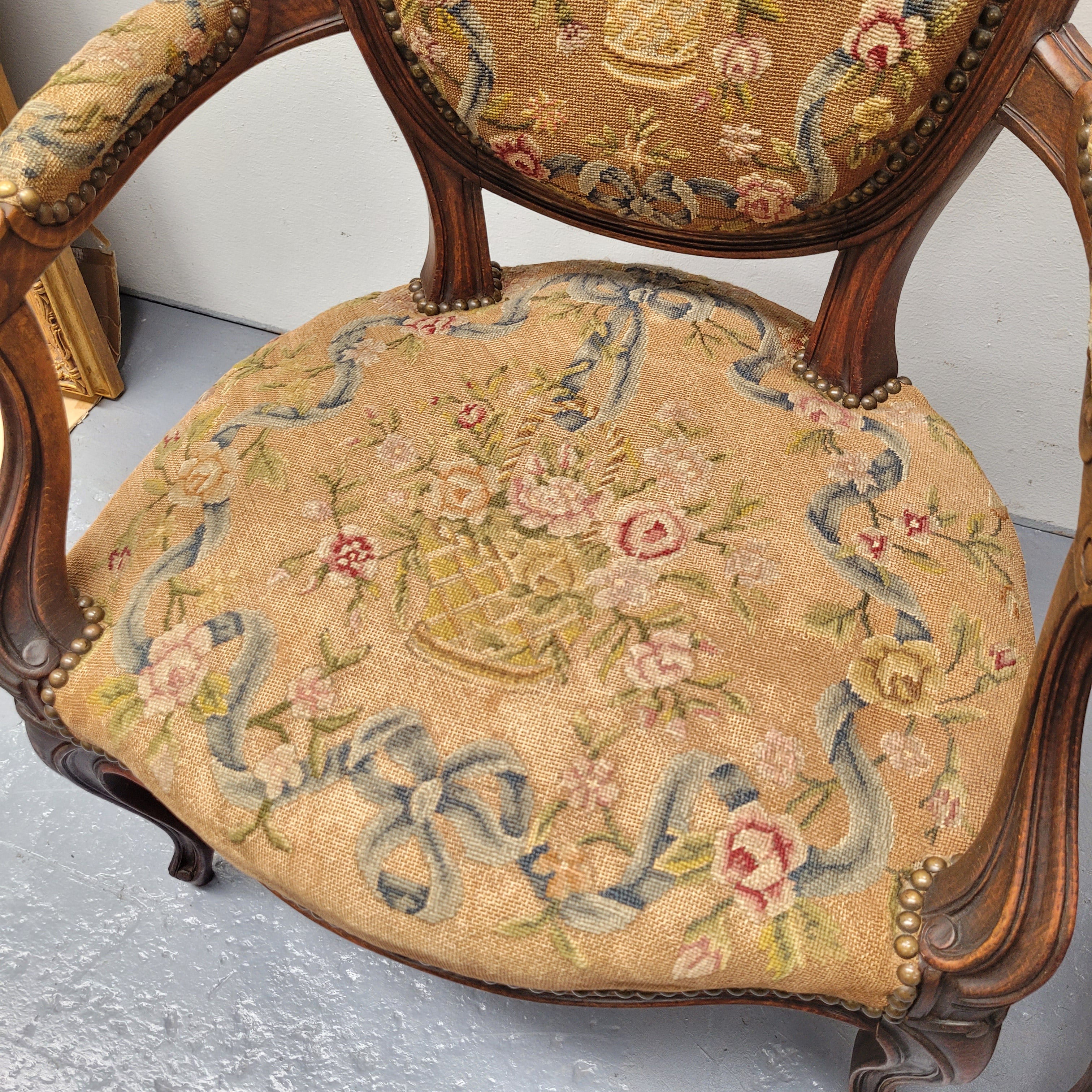 French Pair of Upholstered Armchairs | Antique & Vintage | Moonee Ponds Antiques | Australia Wide Delivery