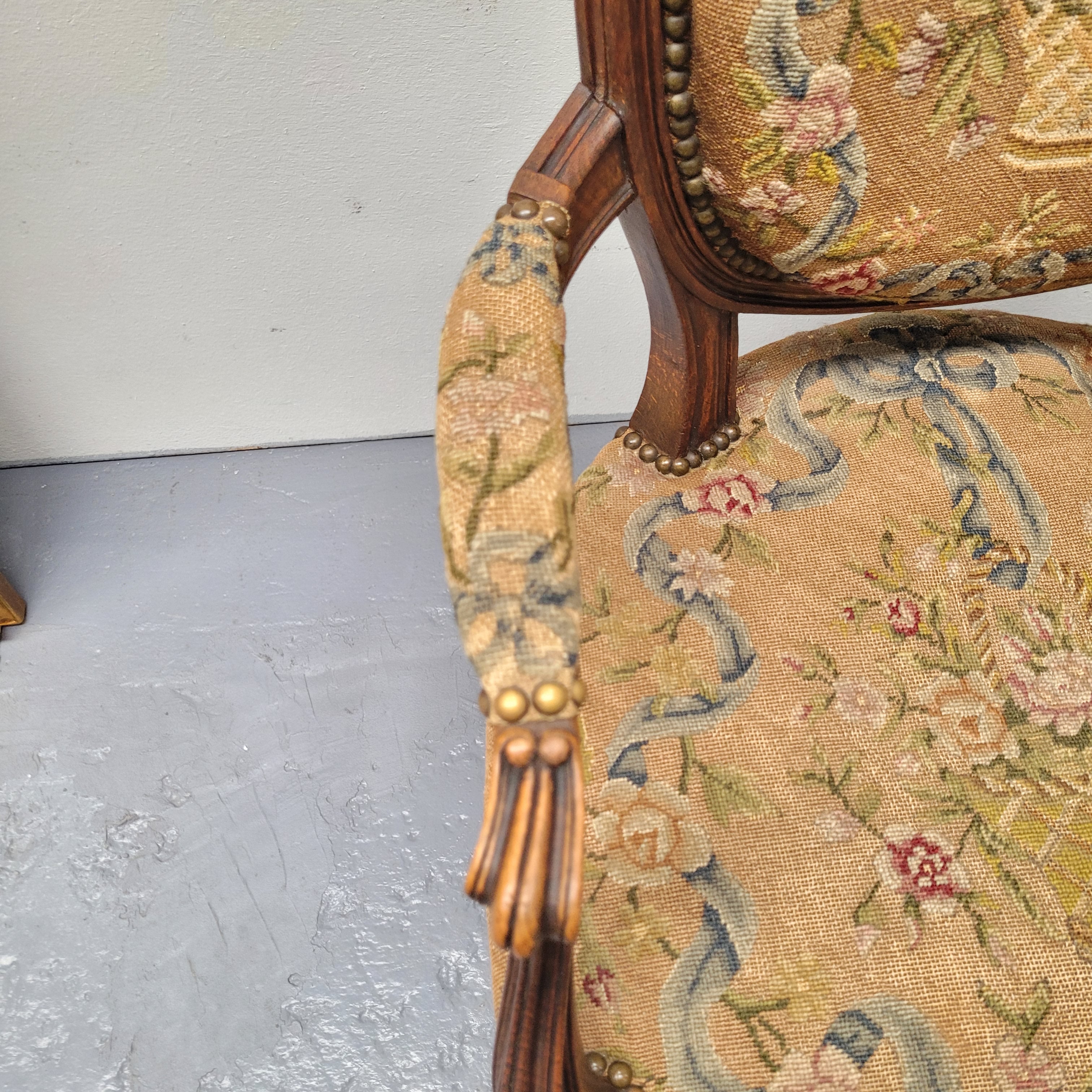 French Pair of Upholstered Armchairs | Antique & Vintage | Moonee Ponds Antiques | Australia Wide Delivery