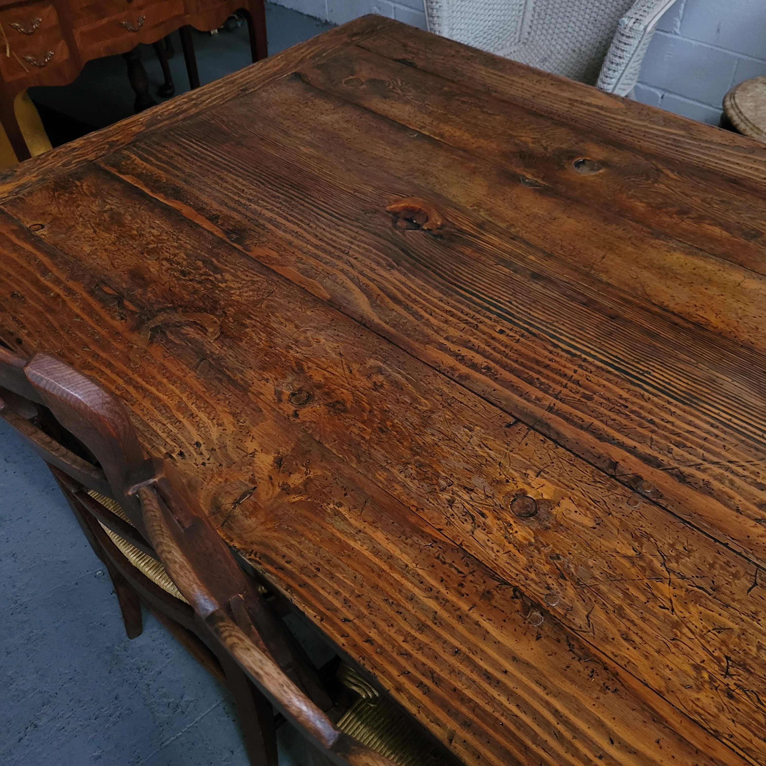 3.3 Meter Vintage Reclaimed Antique Spruce Pine Timber Farmhouse Dining Table | Antique & Vintage | Moonee Ponds Antiques | Australia Wide Delivery