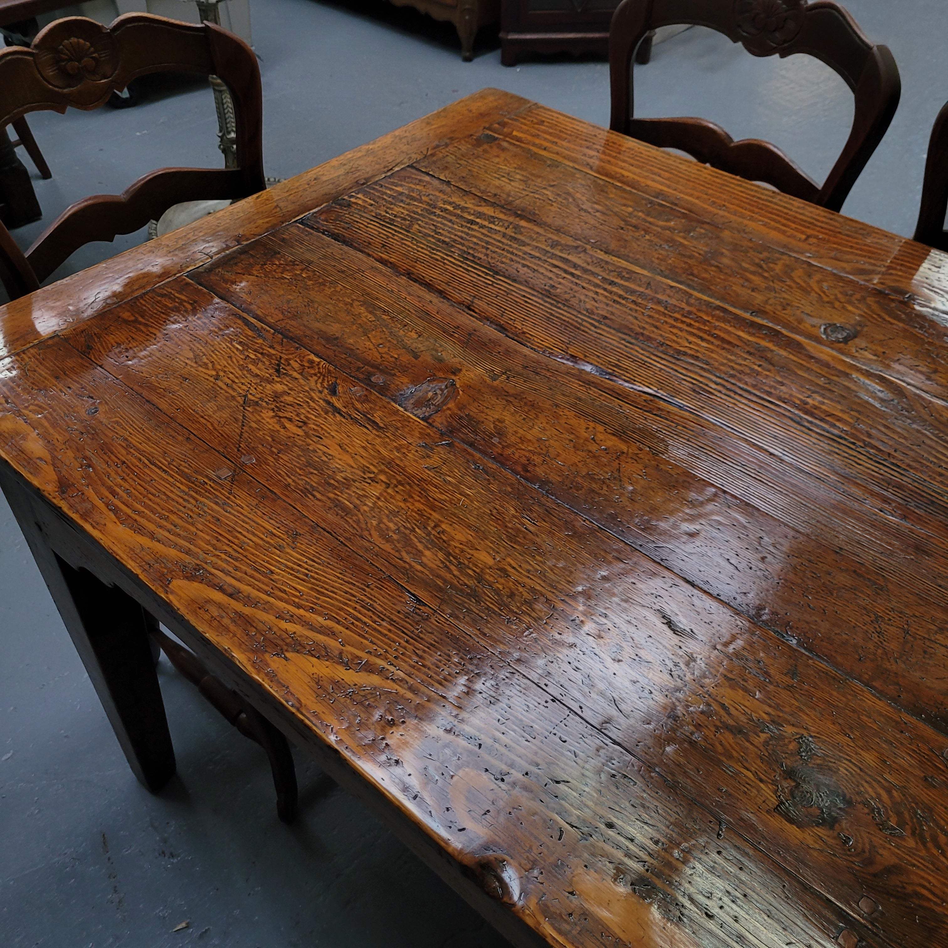 3.3 Meter Vintage Reclaimed Antique Spruce Pine Timber Farmhouse Dining Table | Antique & Vintage | Moonee Ponds Antiques | Australia Wide Delivery