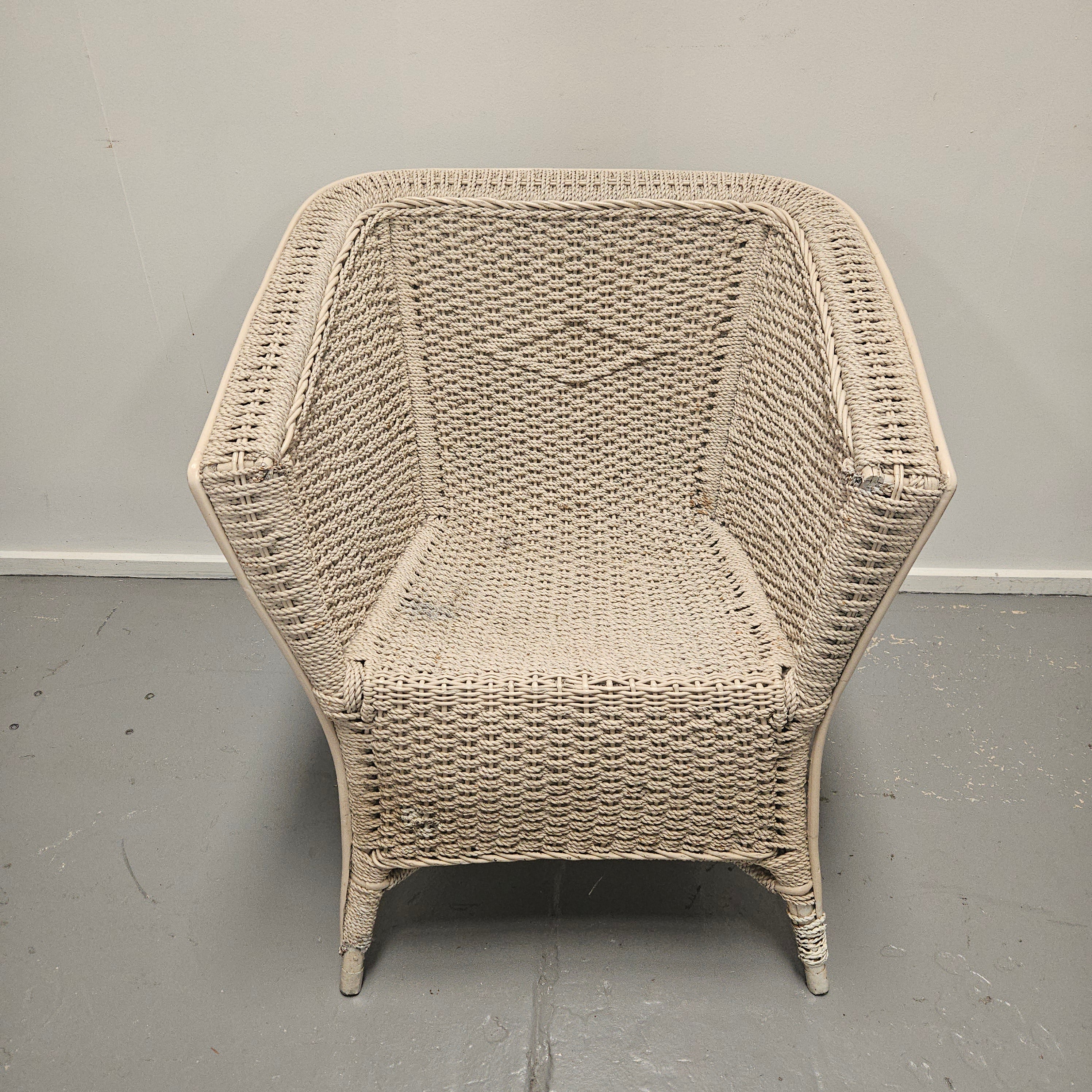 Attractive Vintage Painted Lloyd Loom Style Chair | Antique & Vintage | Moonee Ponds Antiques | Australia Wide Delivery