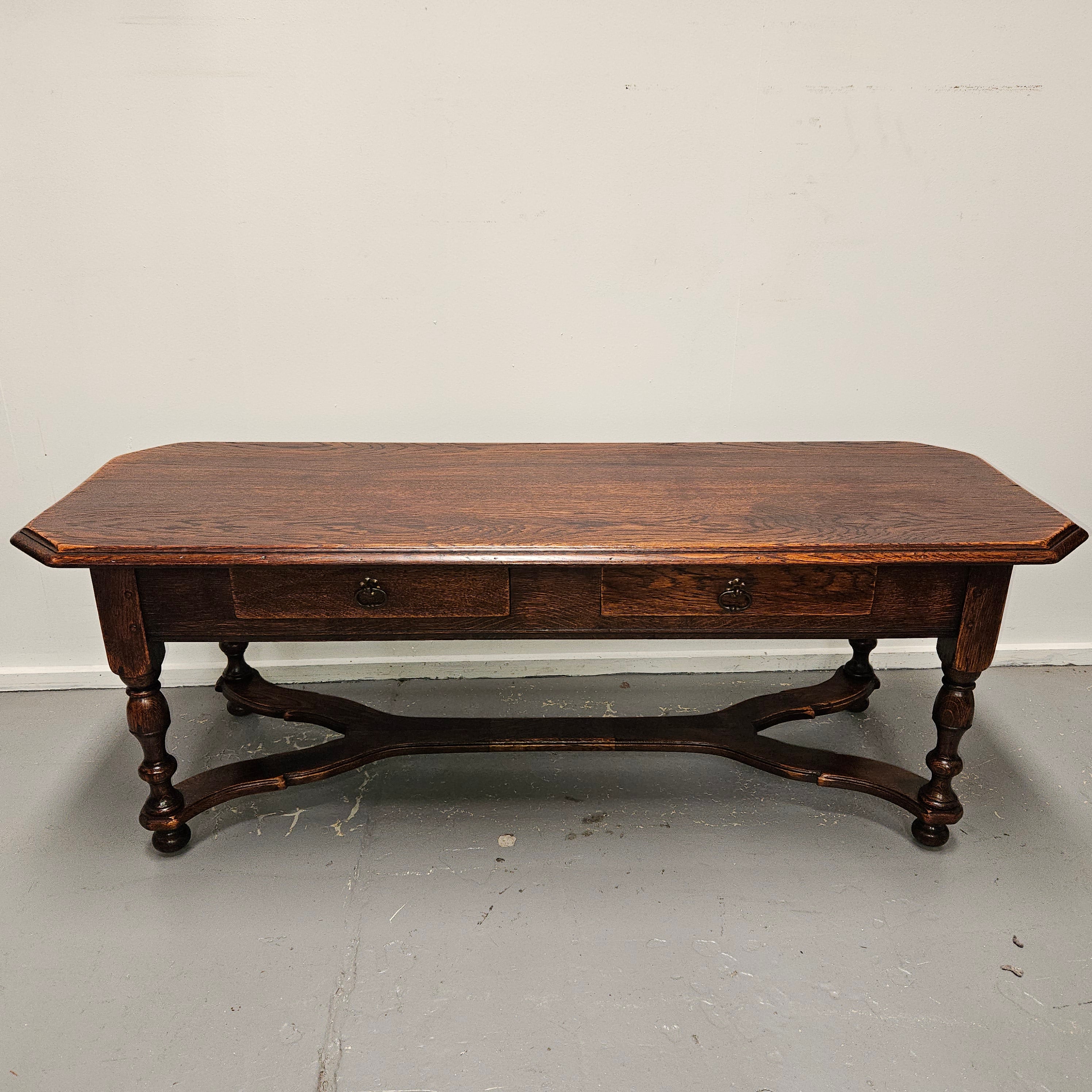 French Oak Two Drawer Coffee Table | Antique & Vintage | Moonee Ponds Antiques | Australia Wide Delivery