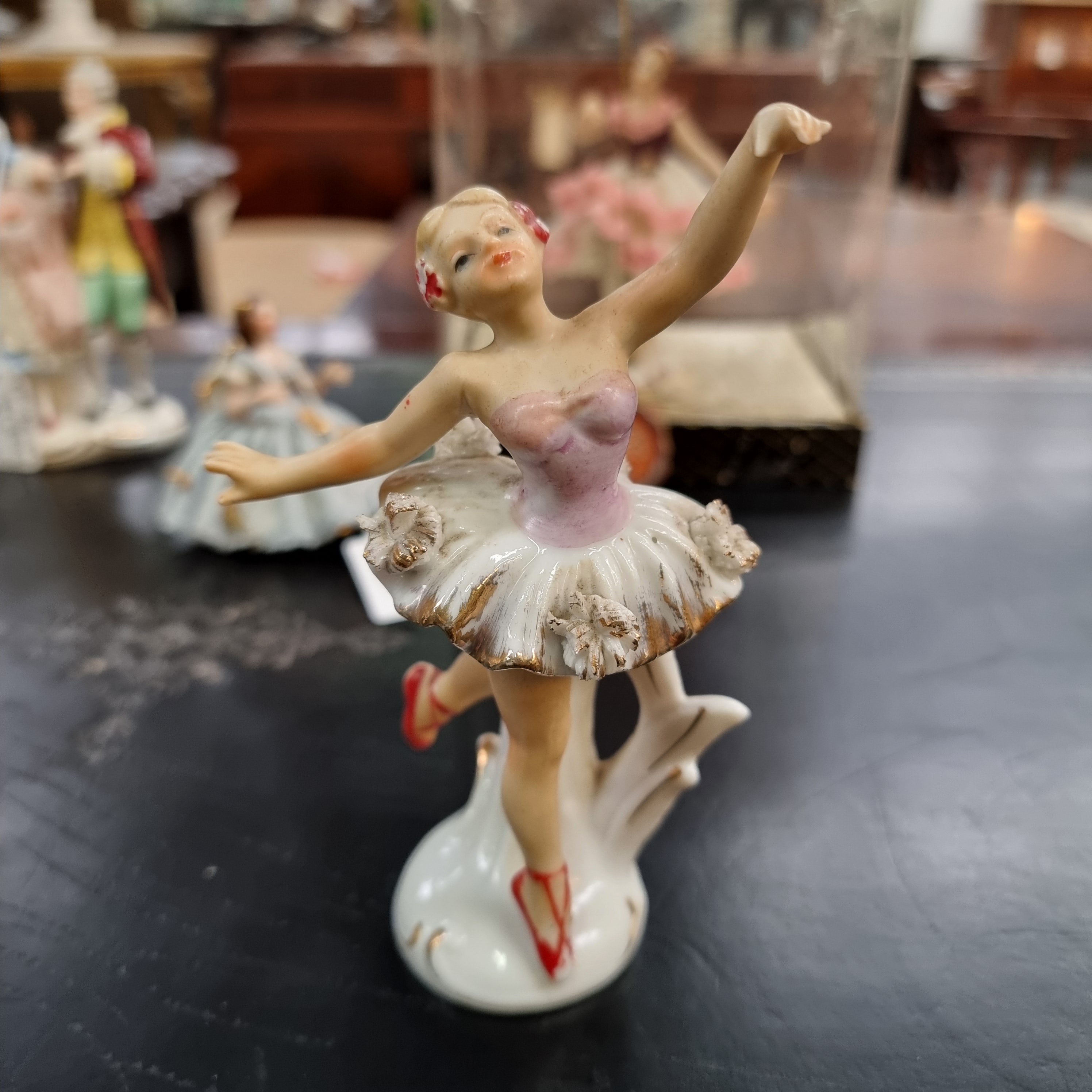 Dresden Style Figurine of a Ballerina | Antique & Vintage | Moonee Ponds Antiques | Australia Wide