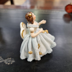 Dresden Figurine of a Lady Sitting on a Chair | Antique & Vintage | Moonee Ponds Antiques | Australia Wide Delivery