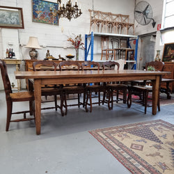 Vintage Reclaimed French Oak Farmhouse Style Dining Table | Antique & Vintage | Moonee Ponds Antiques | Australia Wide Delivery