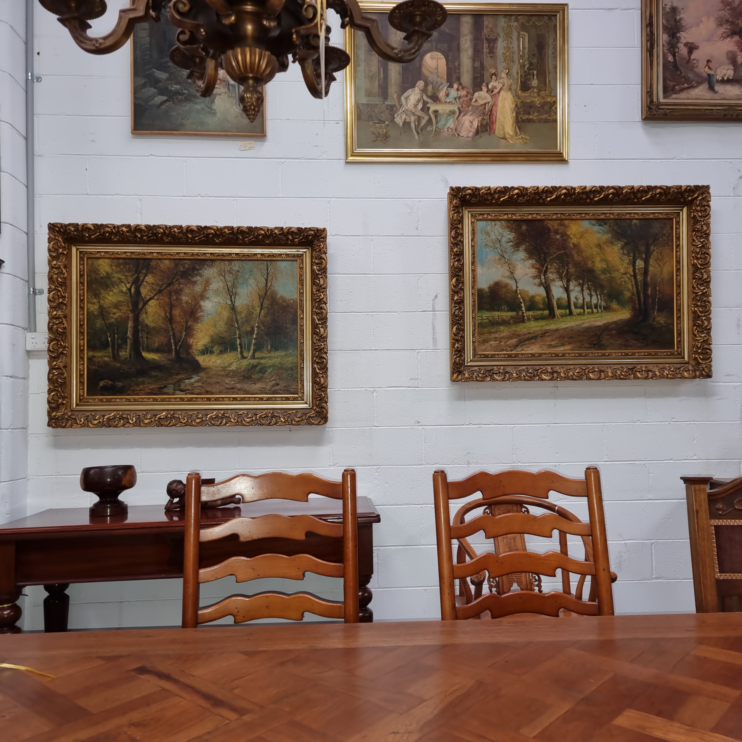 Sourced from France Signed Oil on Canvas Country Tree Scene In Ornate Gilt Frame | Antique & Vintage | Moonee Ponds Antiques | Australia Wide Delivery