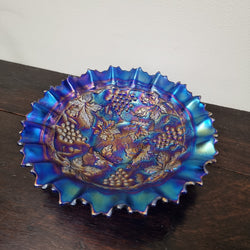 Spectacular Electric Blue Northwood Carnival Glass Bowl | Antique & Vintage | Moonee Ponds Antiques | Australia Wide Delivery