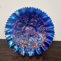 Spectacular Electric Blue Northwood Carnival Glass Bowl | Antique & Vintage | Moonee Ponds Antiques | Australia Wide Delivery