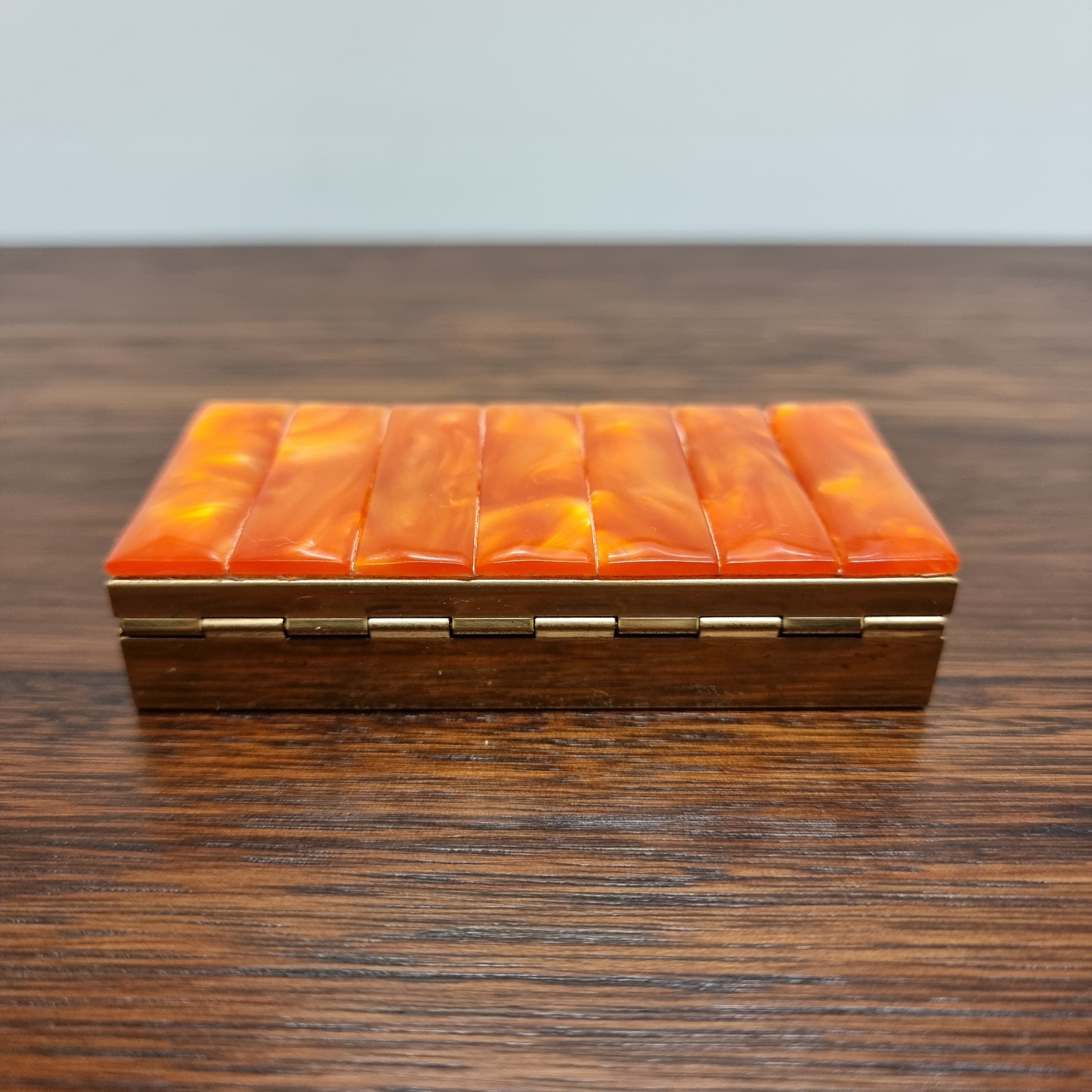 Vintage Catalin Bakelite & Brass Trtinket Box | Antique & Vintage | Moonee Ponds Antiques | Australia Wide Delivery
