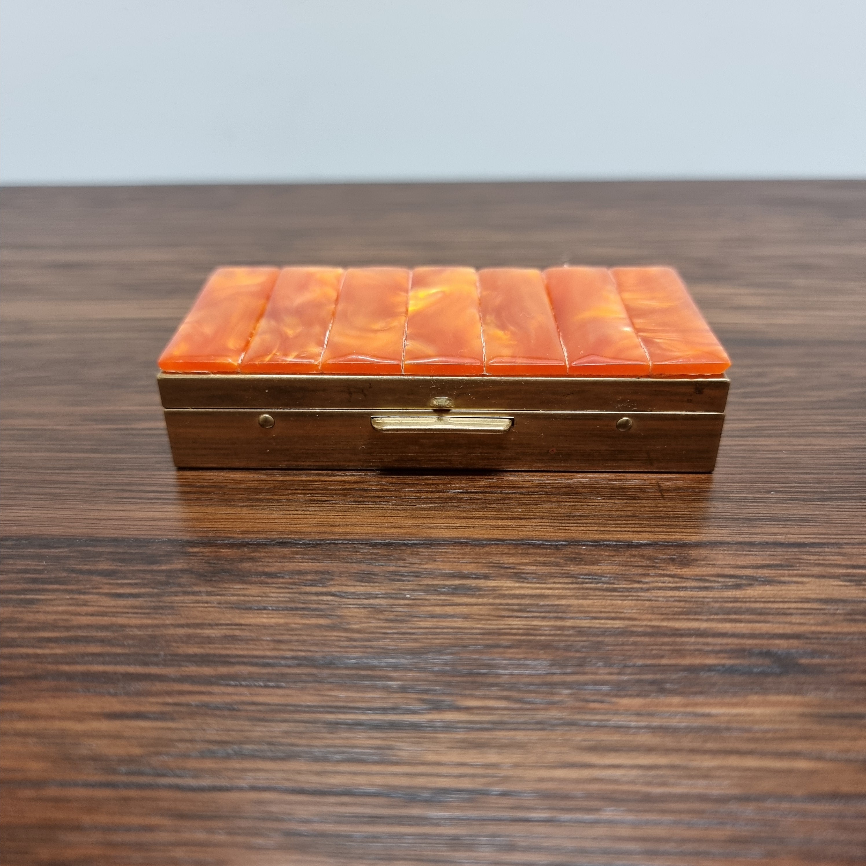 Vintage Catalin Bakelite & Brass Trtinket Box | Antique & Vintage | Moonee Ponds Antiques | Australia Wide Delivery