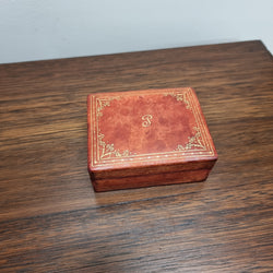 Vintage Gilt Tooled Leather Trinket Box | Antique & Vintage | Moonee Ponds Antiques | Australia Wide Delivery