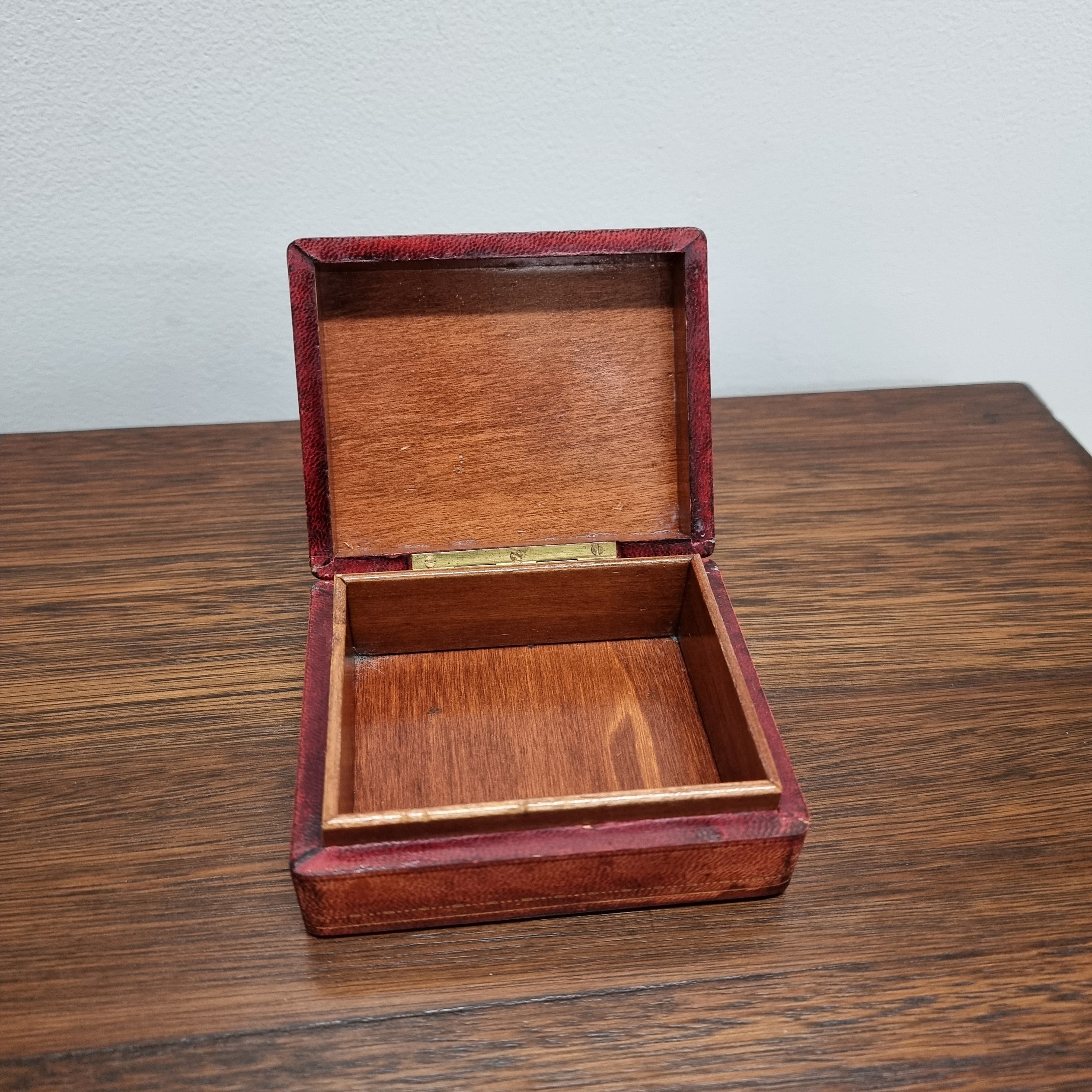 Vintage Gilt Tooled Leather Trinket Box | Antique & Vintage | Moonee Ponds Antiques | Australia Wide Delivery