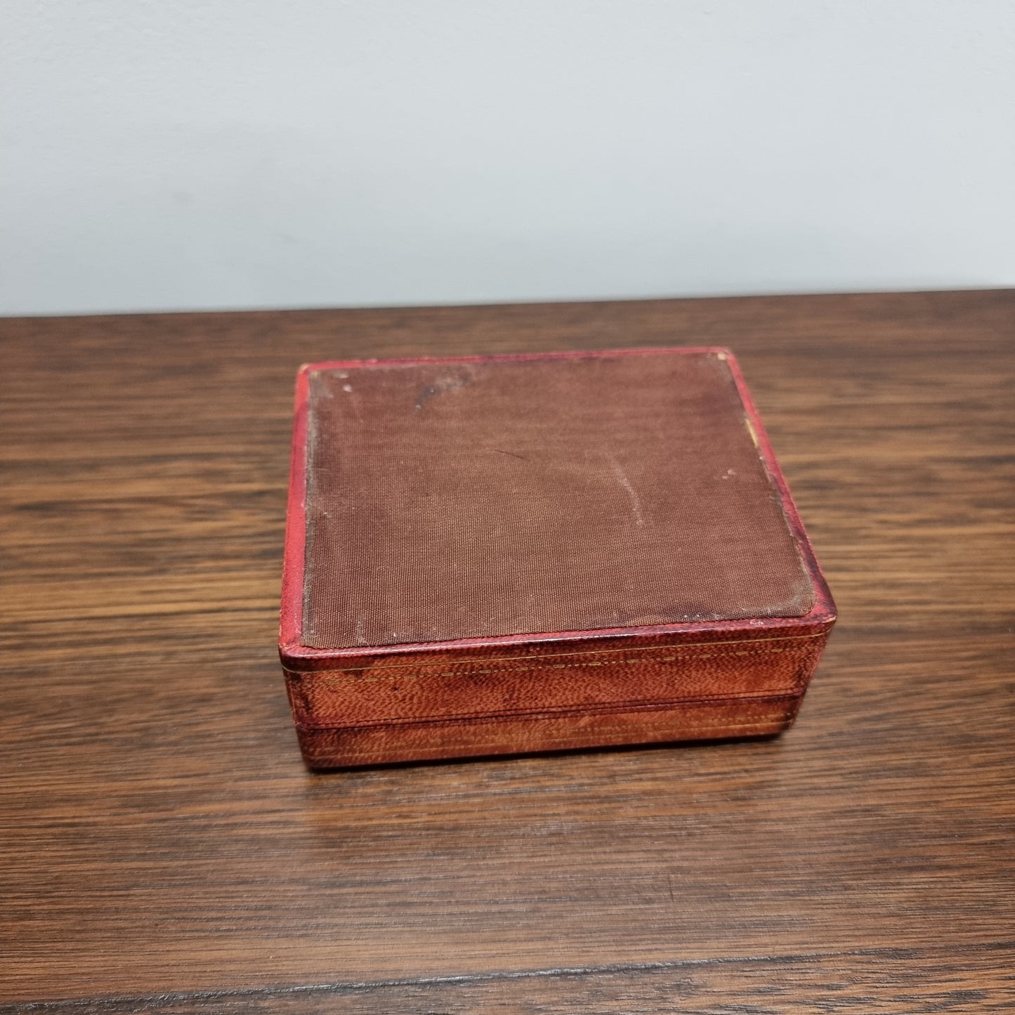 Vintage Gilt Tooled Leather Trinket Box