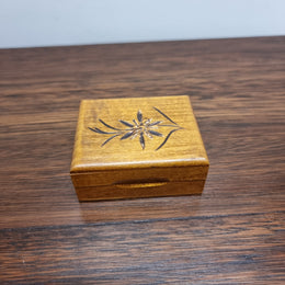 Vintage Hand Carved Stamp Box