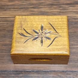 Vintage Hand Carved Stamp Box