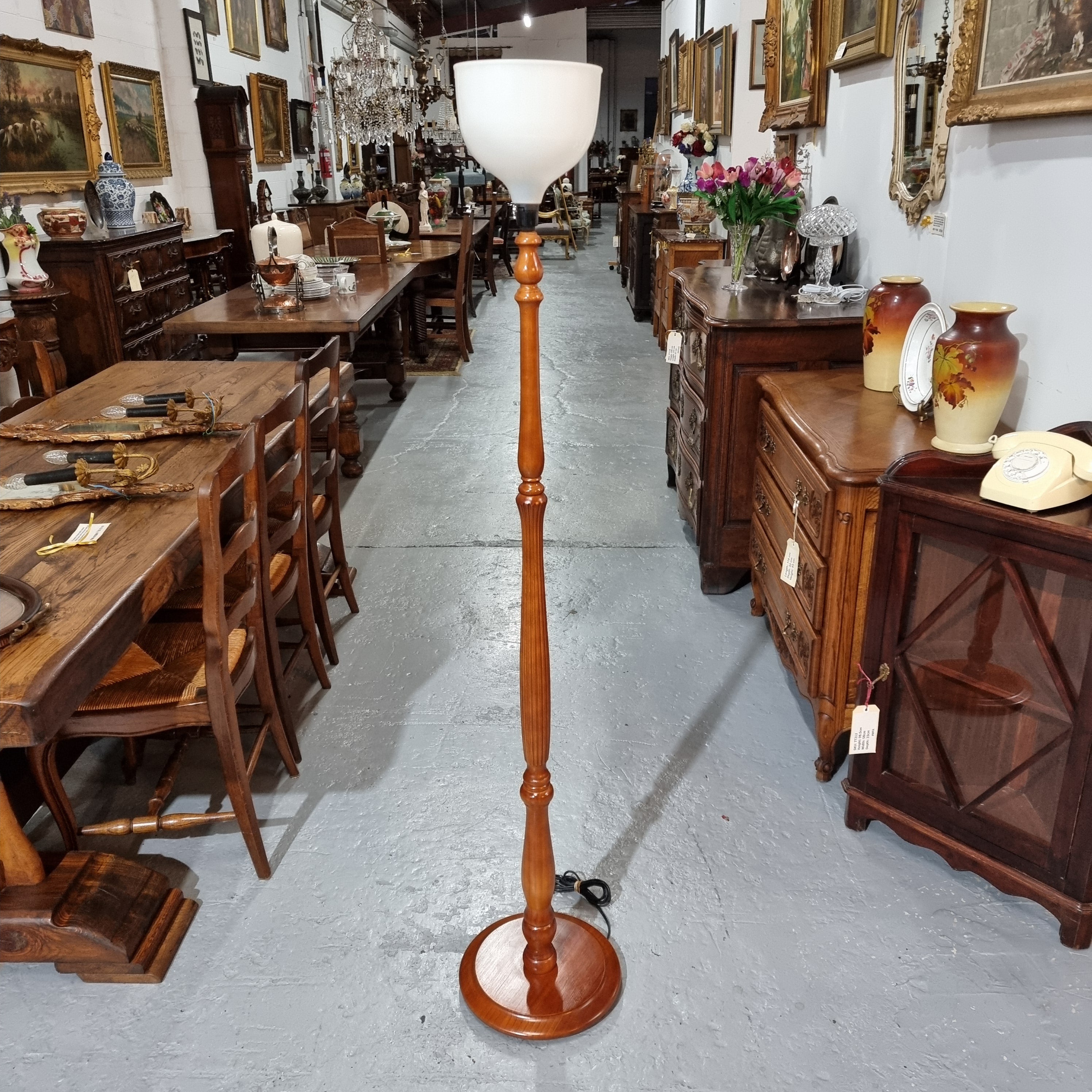 Mahogany Standard Floor Lamp | Antique & Vintage | Moonee Ponds Antiques | Australia Wide Delivery