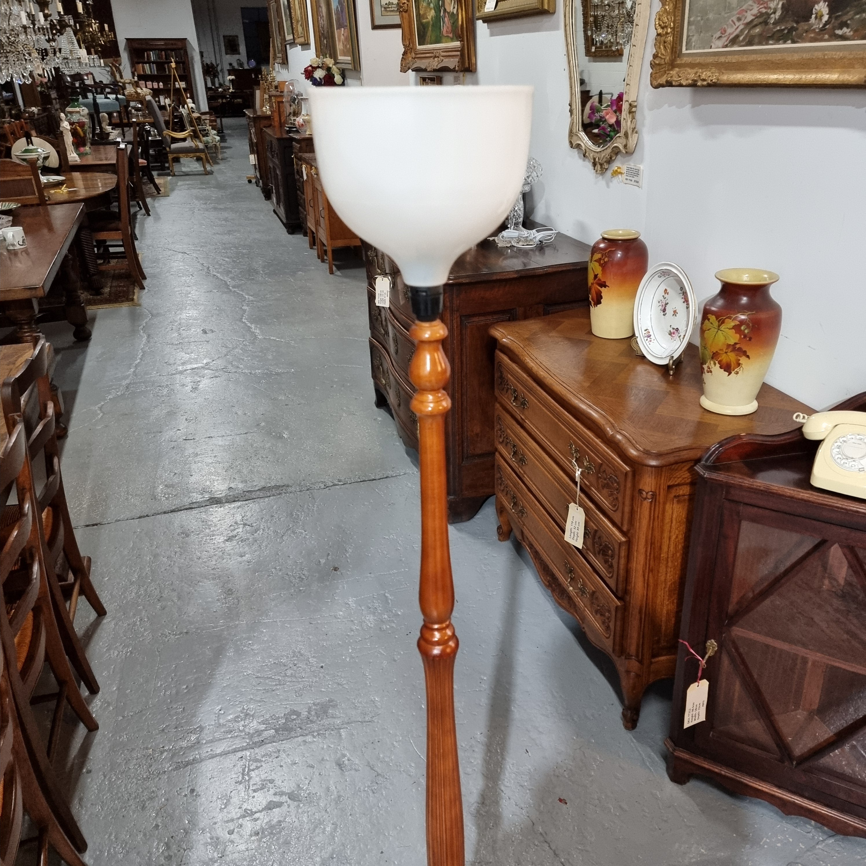 Mahogany Standard Floor Lamp | Antique & Vintage | Moonee Ponds Antiques | Australia Wide Delivery